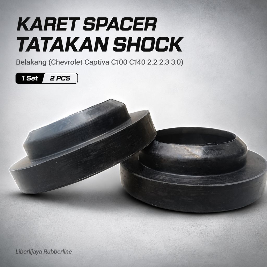 Karet Spacer Tatakan Per Belakang - Chevrolet Captiva C100 C140 2.2 2.3 3.0 - 1 Set (2pcs) | Dudukan