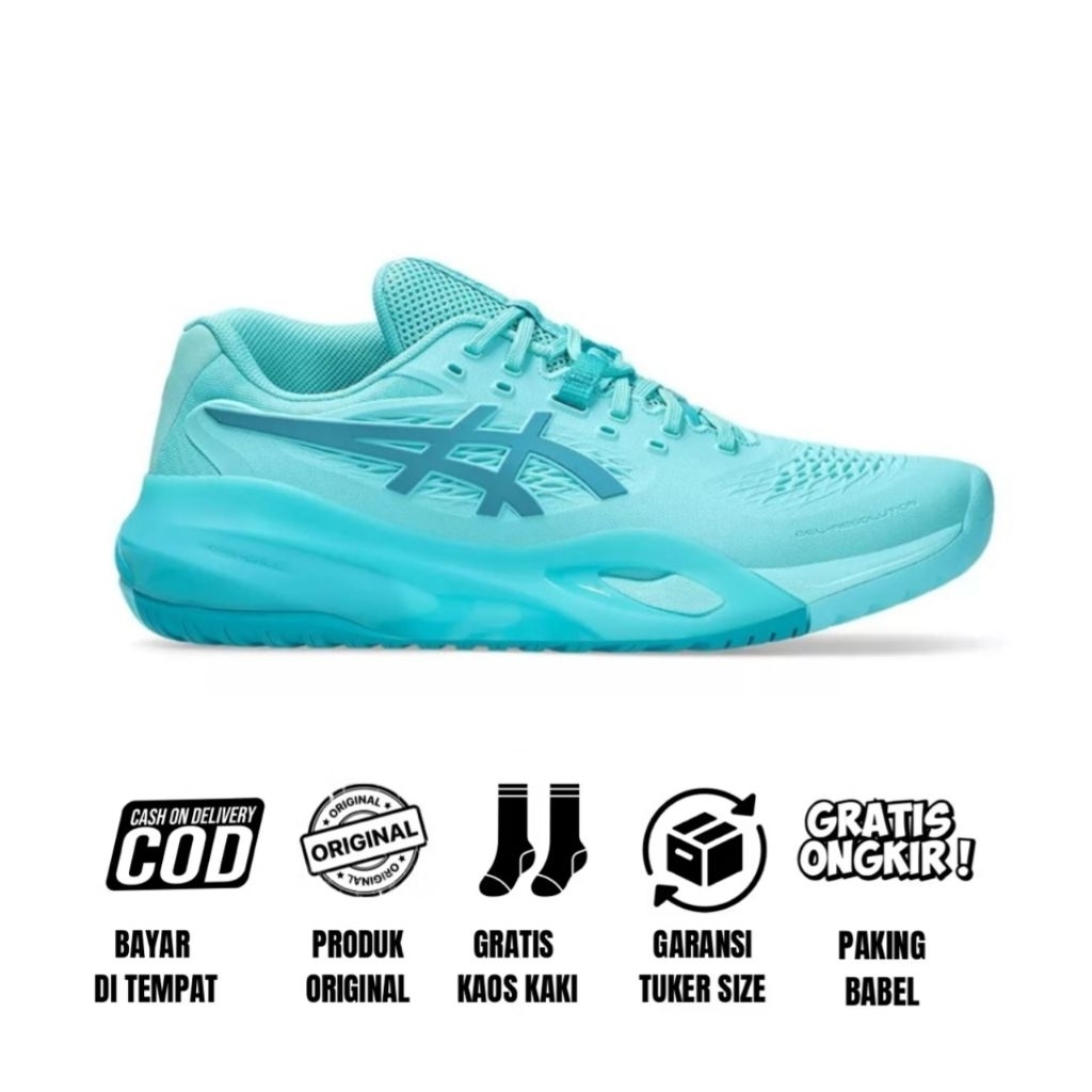 Sepatu Sneaker asics Tenis/padel Resoluttion Mako Blue Sepatu Tenis