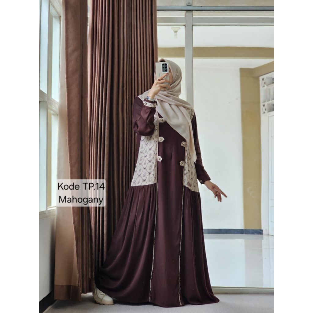 Gamis Twill Elzeima terbaru launching / gamis twill cantik