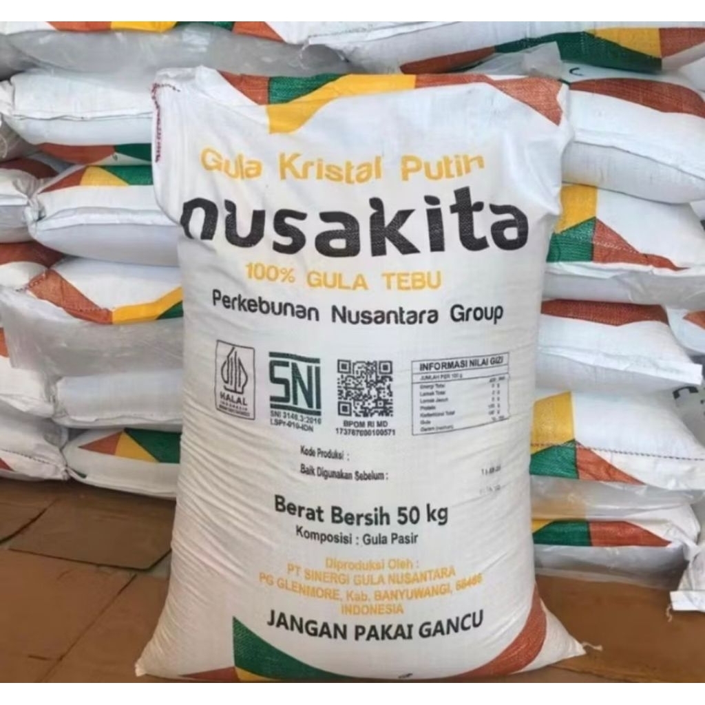 Gula Nusakita 1 Sak 50kg/Gula Pasir Putih Loss 50kg
