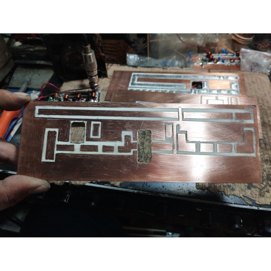 PCB FIBER PUTIH BOSTER FM 1971 /1946 PLUS LPF  88-108 MHZ