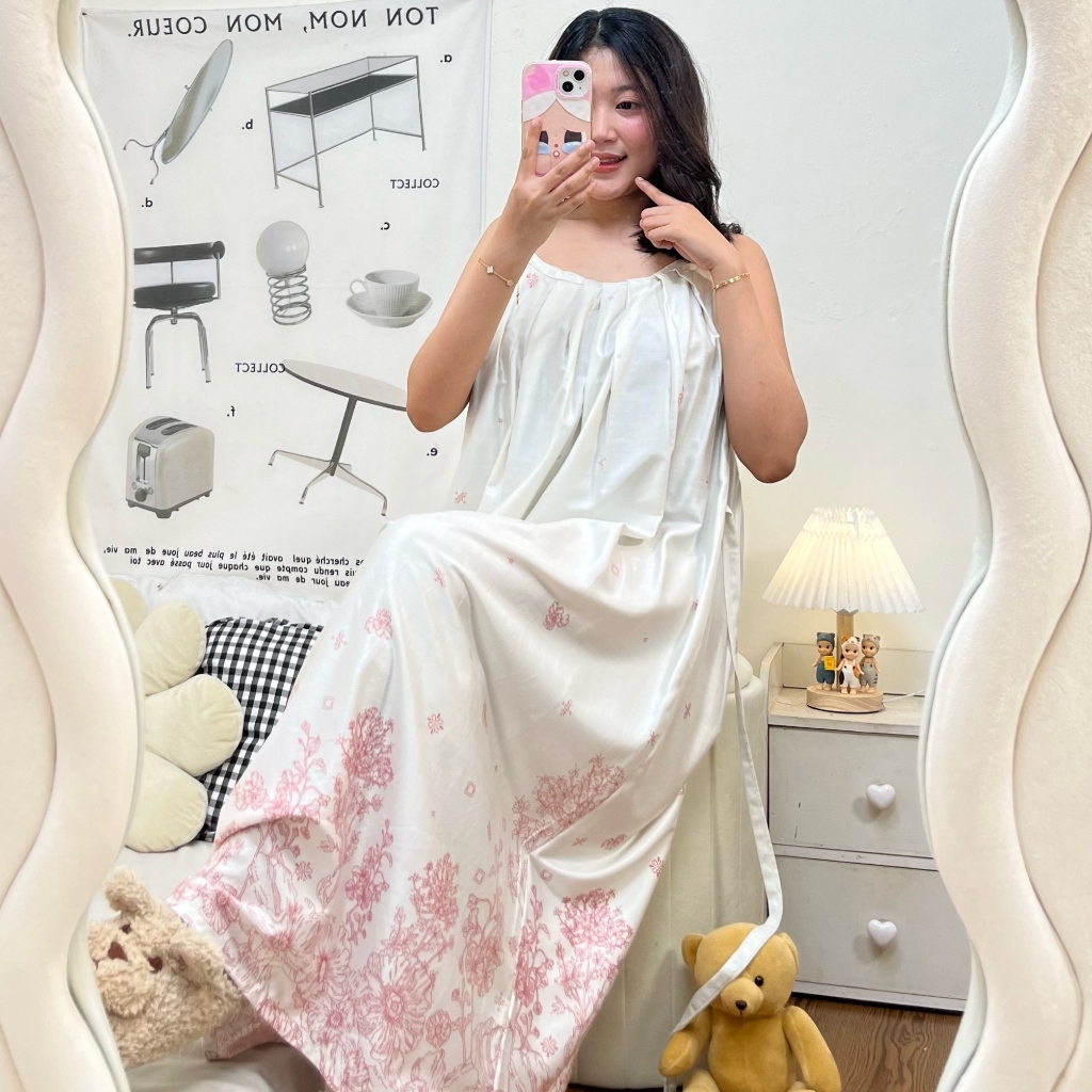 Sapasara - Baju Tidur Nightdress Daster Bali Lobek Tali Satu Rayon Adem Daster Yukensi Jumbo LD 120