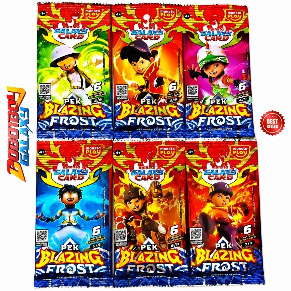 Kartu Trading BoboiBoy Galaxy - Trading Card BoboiBoy - 8 Kartu per Pak