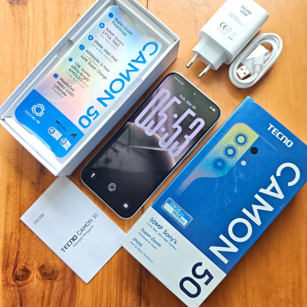 TECNO CAMON 50 SECOND 8/128GB HANDPHONE SECOND HP SEKEN HP BEKAS HP MURAH