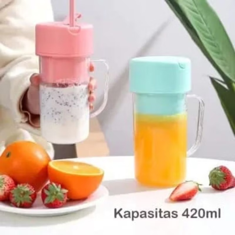 Blender gelas portable blender juice blender jus blender mini blender potable  blender gelas serbagu