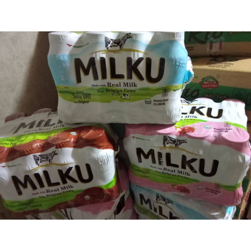 MILKU MINUMAN SUSU UHT CAIR KEMASAN PRAKTIS
