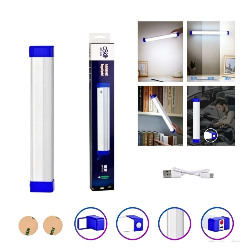 60w-32cm Lampu Emergency LED Lampu Neon LED Panjang Tempel Magnet dan Gantung