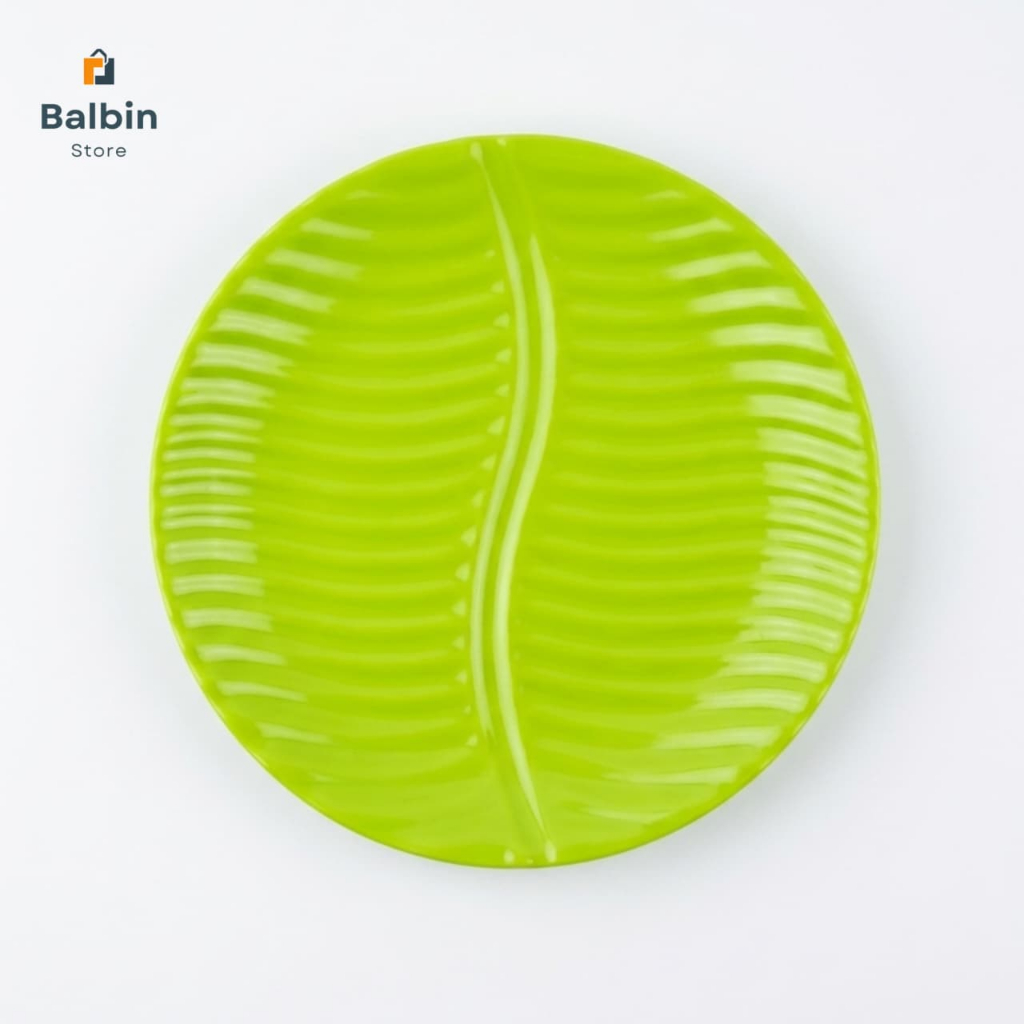 Piring Melamin PB-9M - Motif Daun Timbul - Piring Makan Tebal Bahan Melamin Kualitas Food Grade