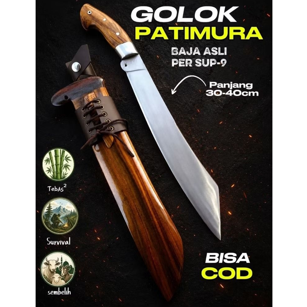 Golok Terabas tebas Keras | Golok Patimura | Golok Tangguh Baja sup-9