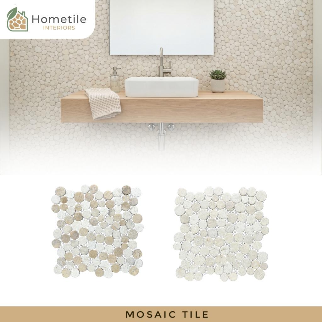 Keramik lantai dinding Backplash Kamar Mandi Dapur Wall Decorration Mozaik Mosaic Batu Alam Stone C 