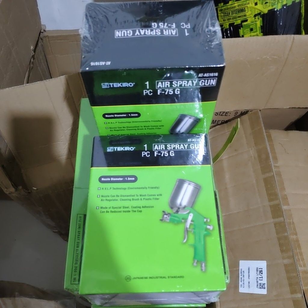 PAKET SPRAY GUN F75 TABUNG ATAS TEKIRO ISI 6 SET SPRAY GUN TEKIRO F75 TABUNG ATAS