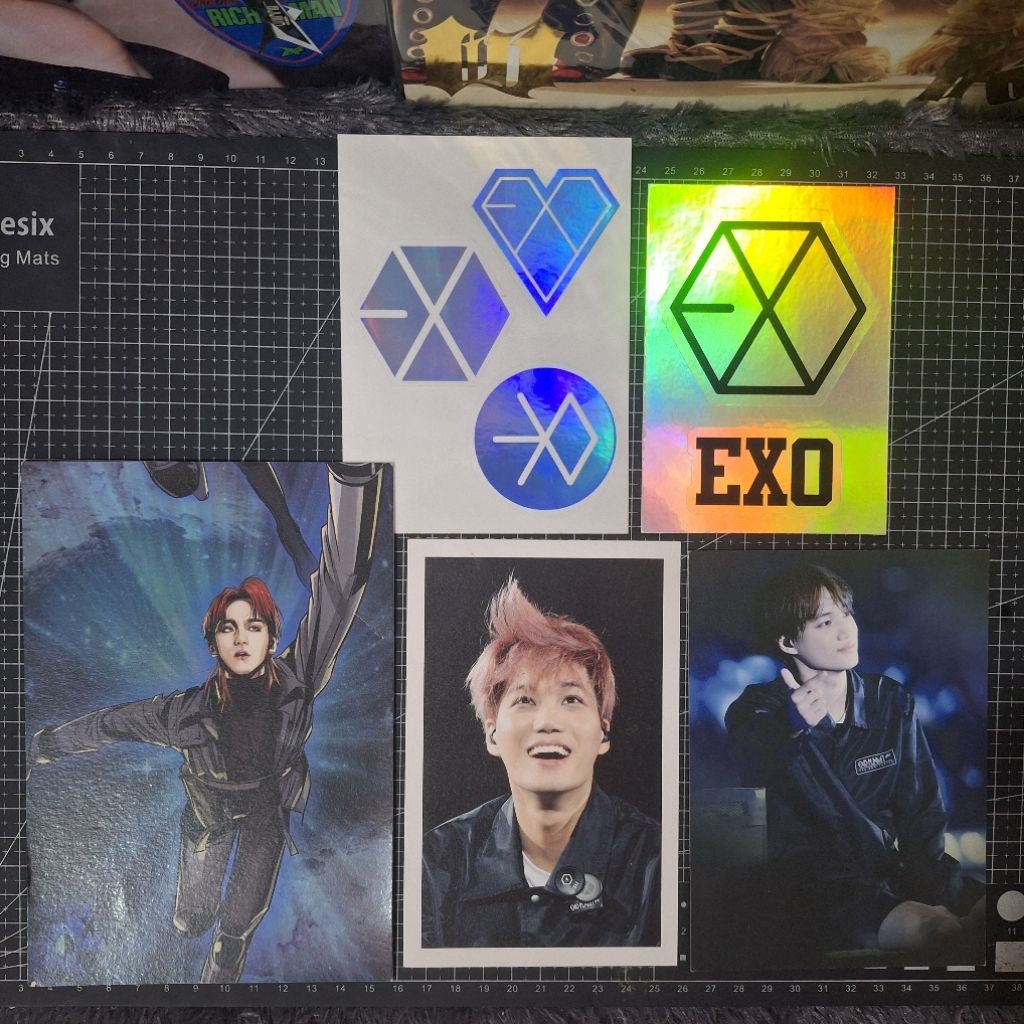 EXO Official Sticker Lightstick Postcard Kai Album