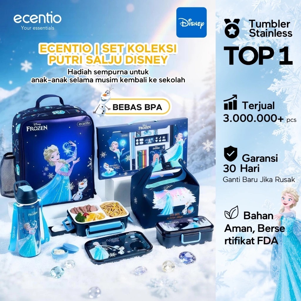Ecentio botol minum anak putri salju disney botol minum anak / Ecentio Botol minum Disney Frozen 750