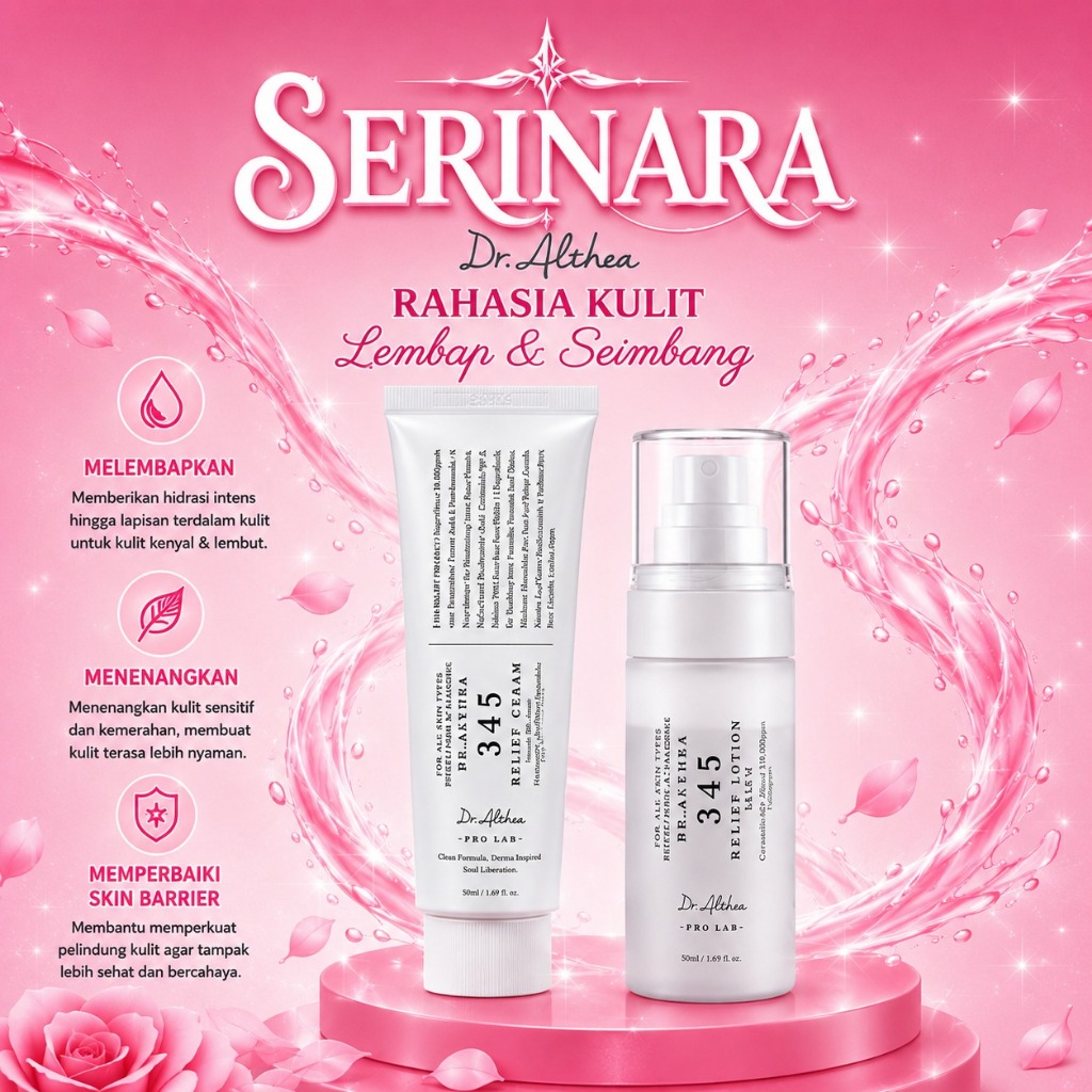 [DR. ALTHEA] 345 Relief CREAM & MIST - VEGAN  ANTI KERING & JERAWAT , KULIT SENSITIF ORIGINAL KOREA