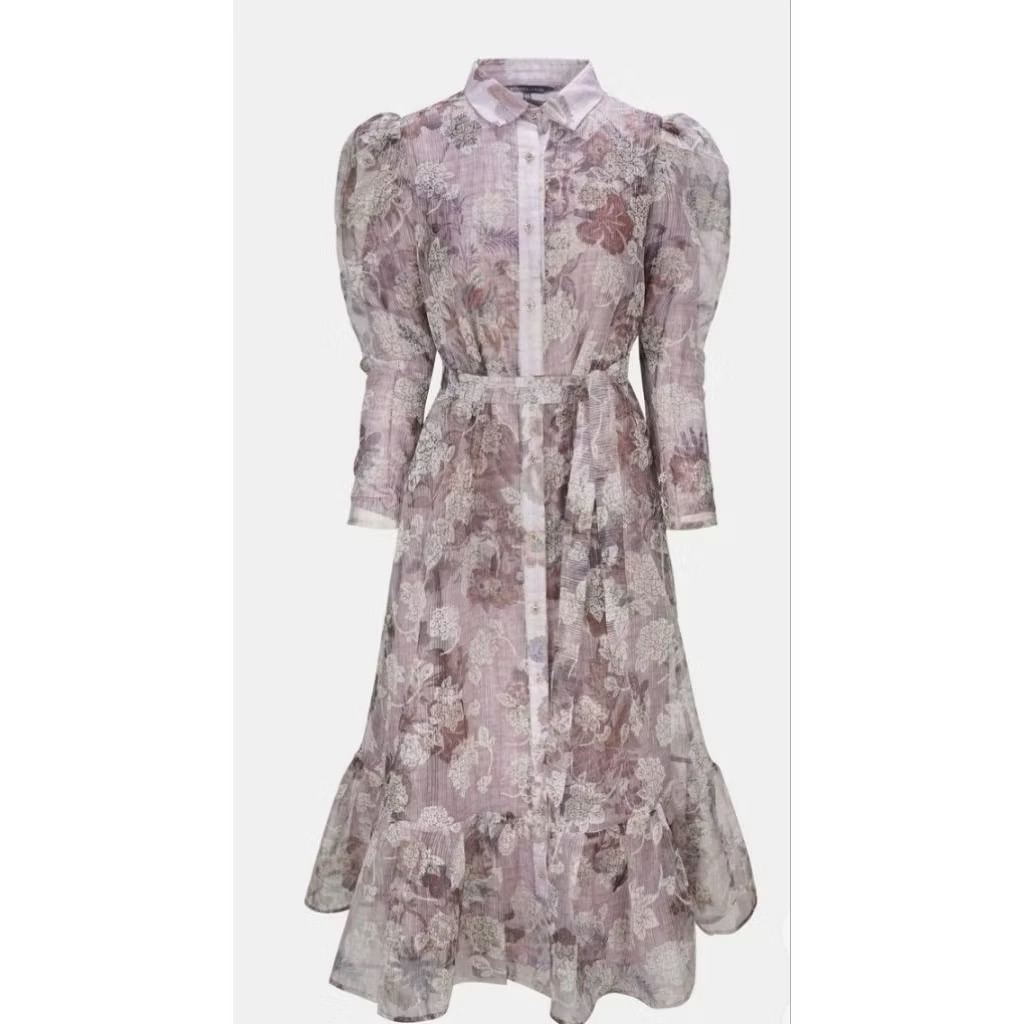 Benang jarum X raisa festive finesse puffy dress - blush