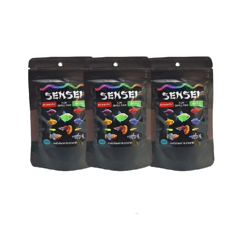 Sensei Micro Pelet Ikan Hias Warna Warni Glofish Cupang Guppy - 50gr