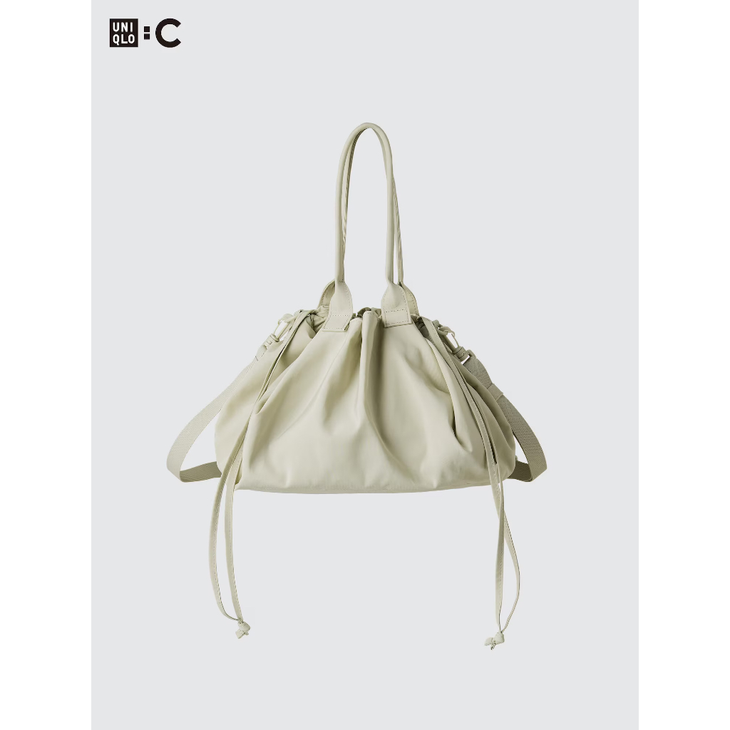 PRE ORDER - UNIQLO Drawstring Bag / Tas Serut UNIQLO -  BEIGE & GREEN ONLY