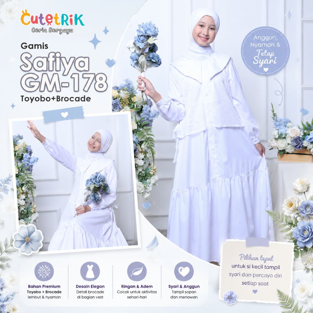 Rumah Gamis Anak/Gamis remaja kekinian/Gamis remaja terbaru/Gamis remaja kekinian murah/Gamis Safiya