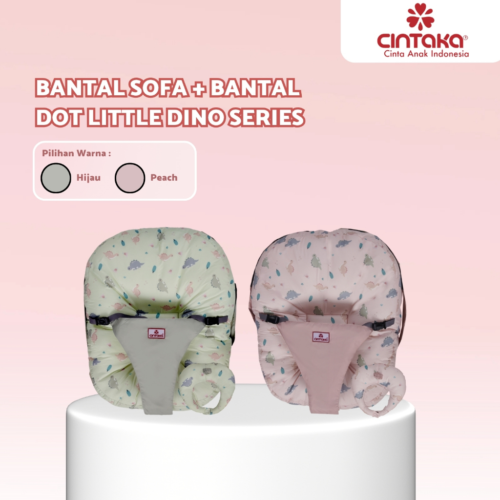 Cintaka Bantal Sofa Bayi + Bantal Dot Little Dino Series