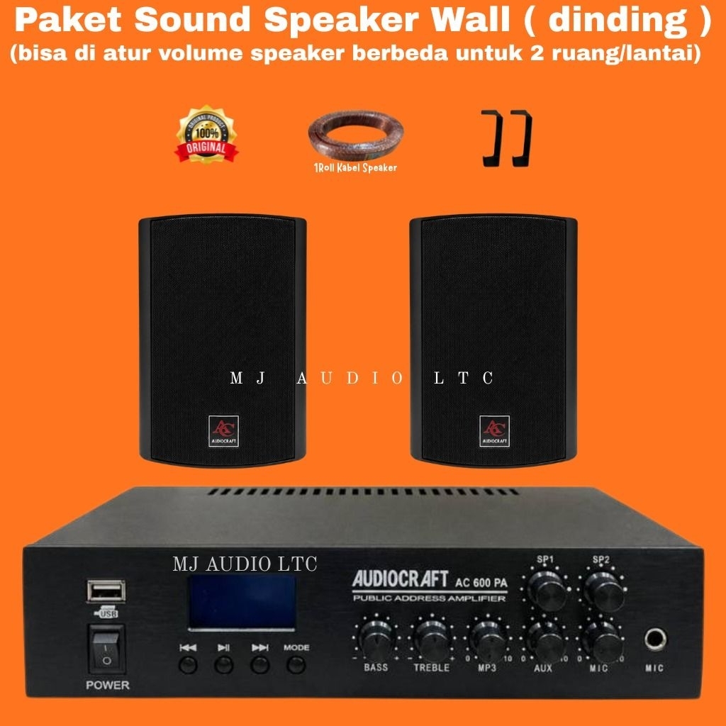 Paket Sound Musik Cafe 2 Titik Speaker TOA ZS-1030  Original Ampli Bluetooth