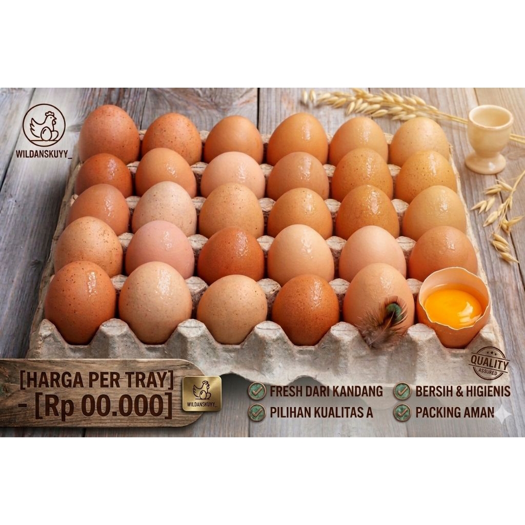 telur ayam negri per 1kg, telur pecah langsung di ganti