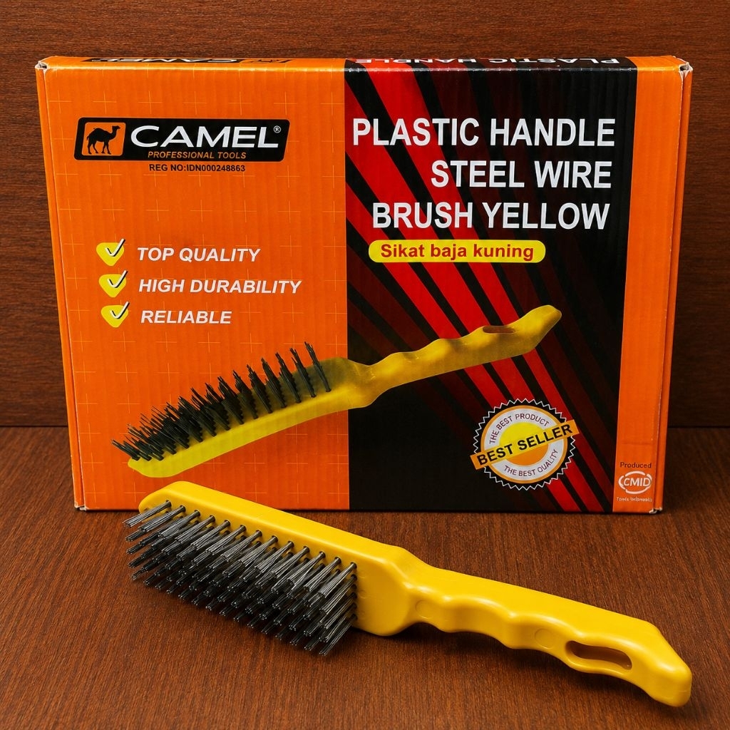 Sikat Kawat Baja CAMEL Original | Pembersih Karat Besi Cat Mesin Amplas Manual Kuat