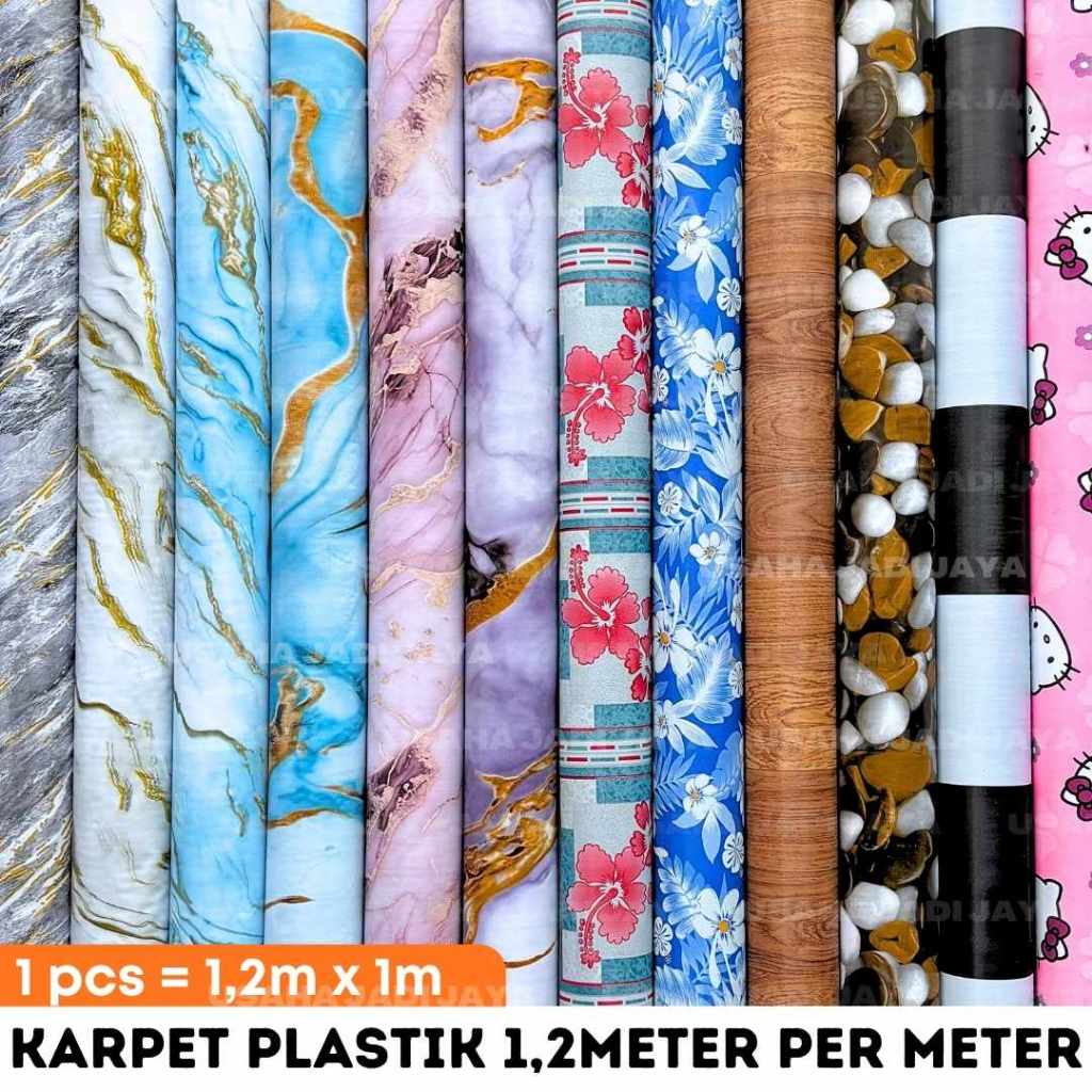 KARPET PLASTIK 1,2 METER/ KARPET MEJA/MEJ DAPUR/ALAS MEJA/KARPET LANTAI/ALAS LANTAI PER METER