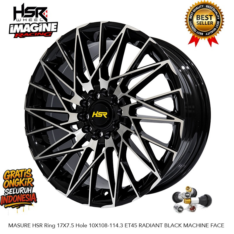 VELG MOBIL HSR MASURE R17 COCOK UNTUK PCD 5X108 & 5X114,3 DOUBLE PCD