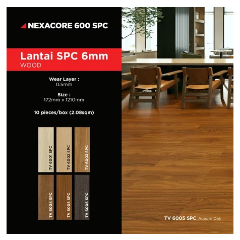 TACO Lantai SPC 6mm Nexacore 600 SPC Wood Series