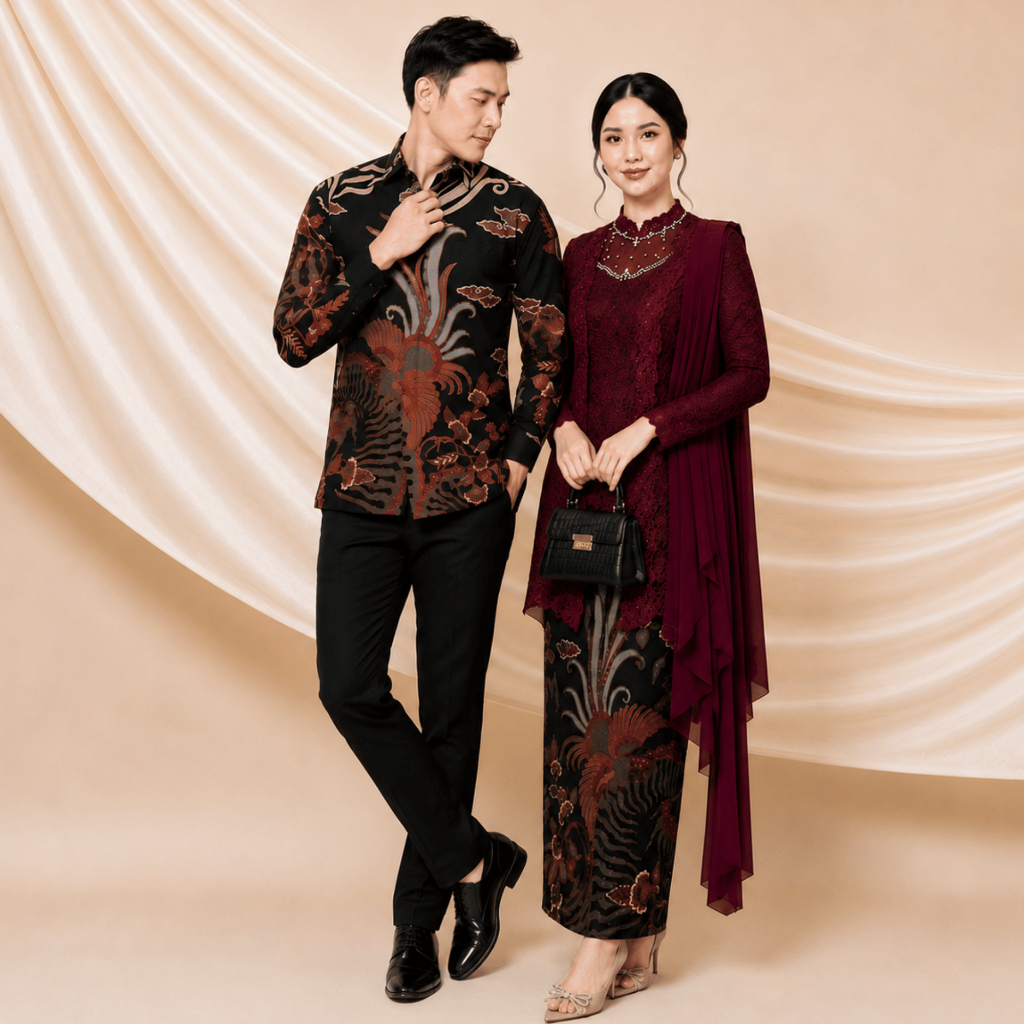 READY JUMBO XXL | SET KEBAYA COUPLE KINARA ARMY KANAYA SET COUPLE KEBAYA WANITA PRIA BAJU SARIMBIT K