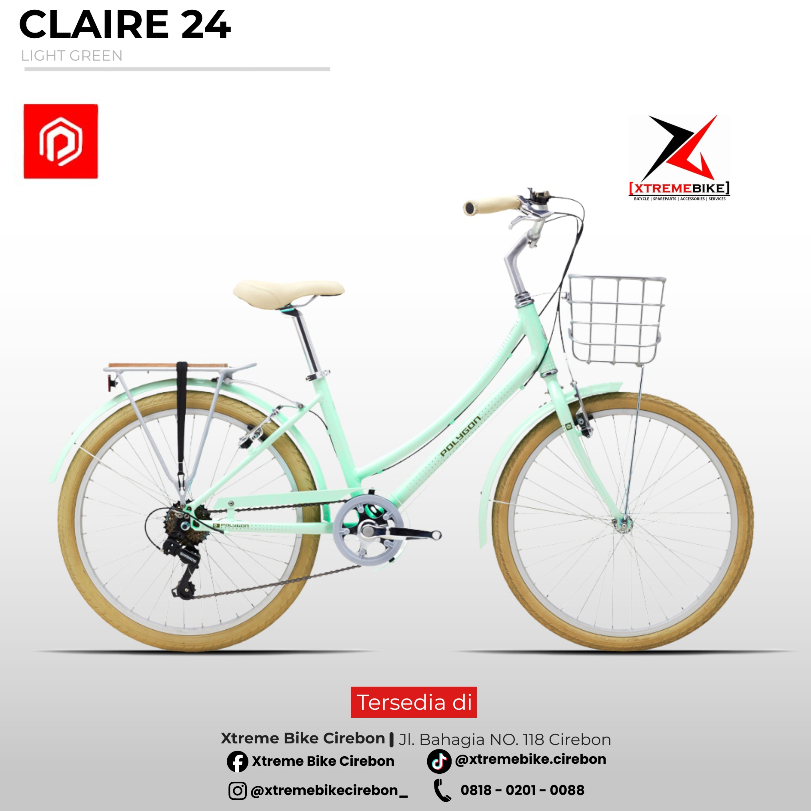 Polygon Claire 24 Sepeda City Bike Anak & Remaja 24 Inch Shimano 7 Speed
