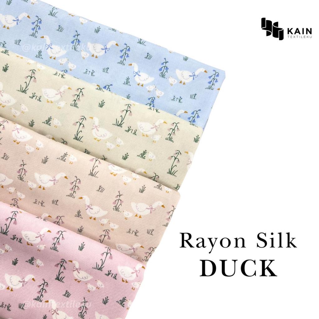 0,5 meter Bahan Kain Rayon Silk Duck