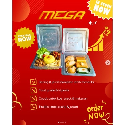 MIKA PLASTIK NASI MIKA JAJAN MERK MEGA KHARISMA UKURAN 1A 2A 3A 3C 4A 4C 4X 5A 5X 6A 6X 7C MIKA KUE