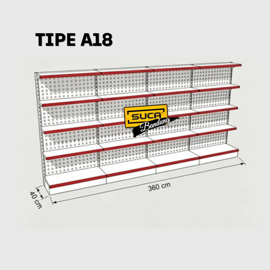 Rak Gondola / Rak Minimarket Wall T 180cm & T. 195cm