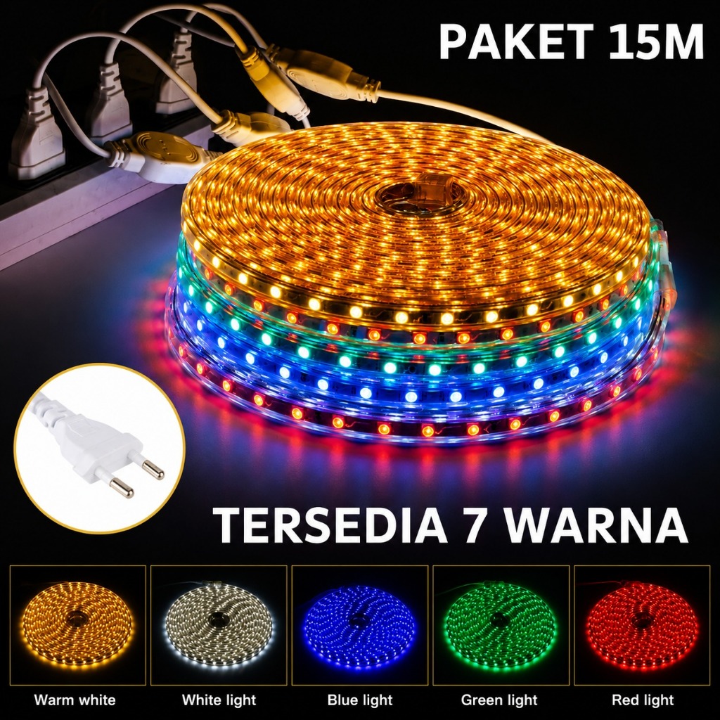 PAKET 15M LAMPU LED STRIP 5050 SMD / LED STRIP 5050 SMD KHUSUS PER 15M
