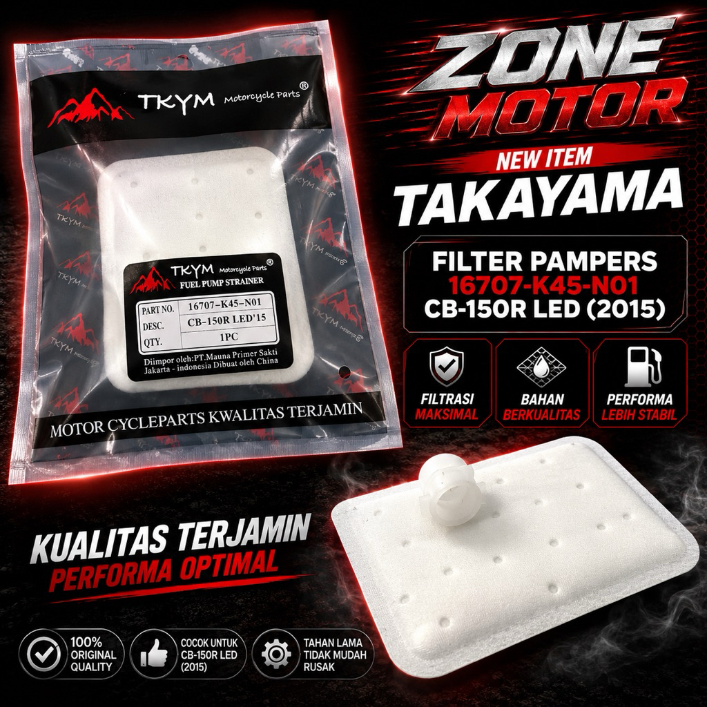 Takayama FILTER PAMPERS/SARINGAN BENSIN tipe motor CB-150R LED/VERZA NEW