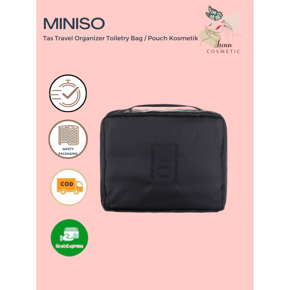 MINISO Tas Travel Organizer Toiletry Bag / Pouch Kosmetik