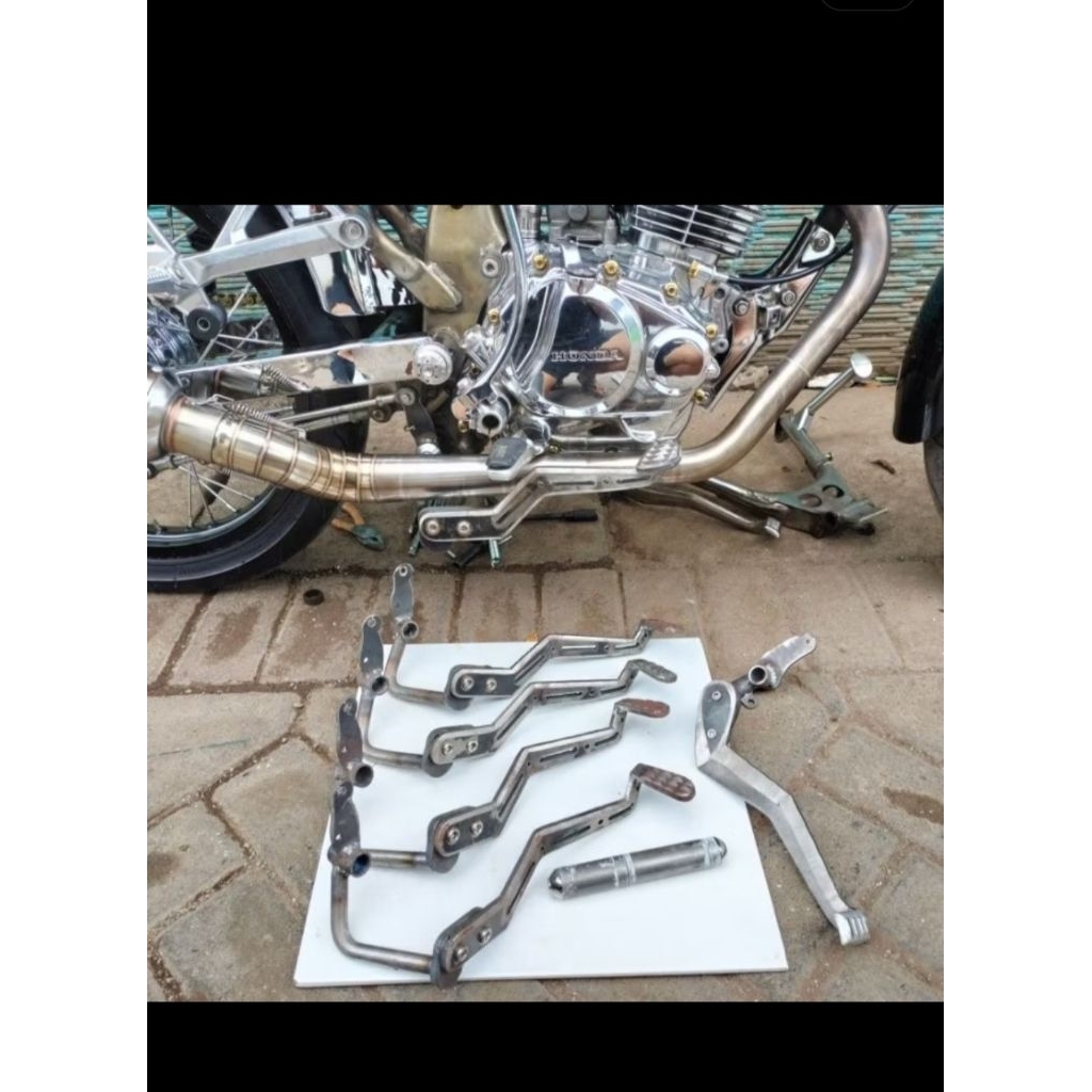 PEDAL REM CUSTOM TEBAL 6MM PNP HONDA CB / PEDAL REM CB MODEL TERBARU