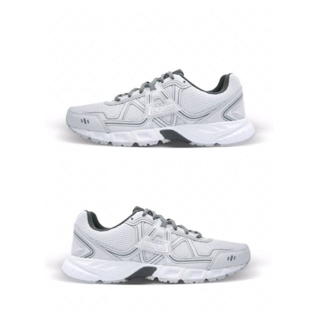 Sepatu League Legas Abu Putih Strakto La M Running Shoes Pria Cowo Original Ori