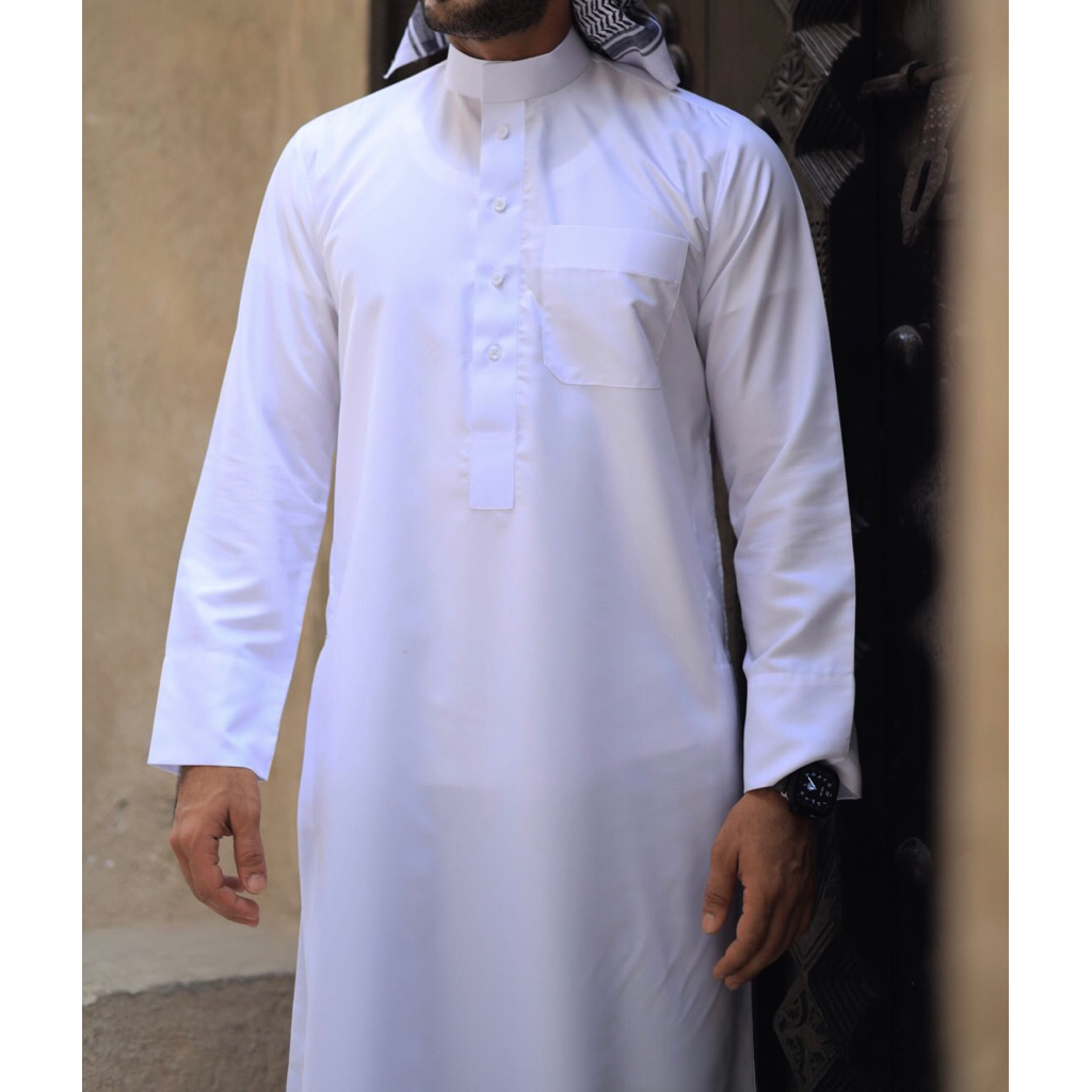 Jubah Pria Remaja Dewasa Muslim dengan Kancing Snap dan Saku Aktif preloved sample