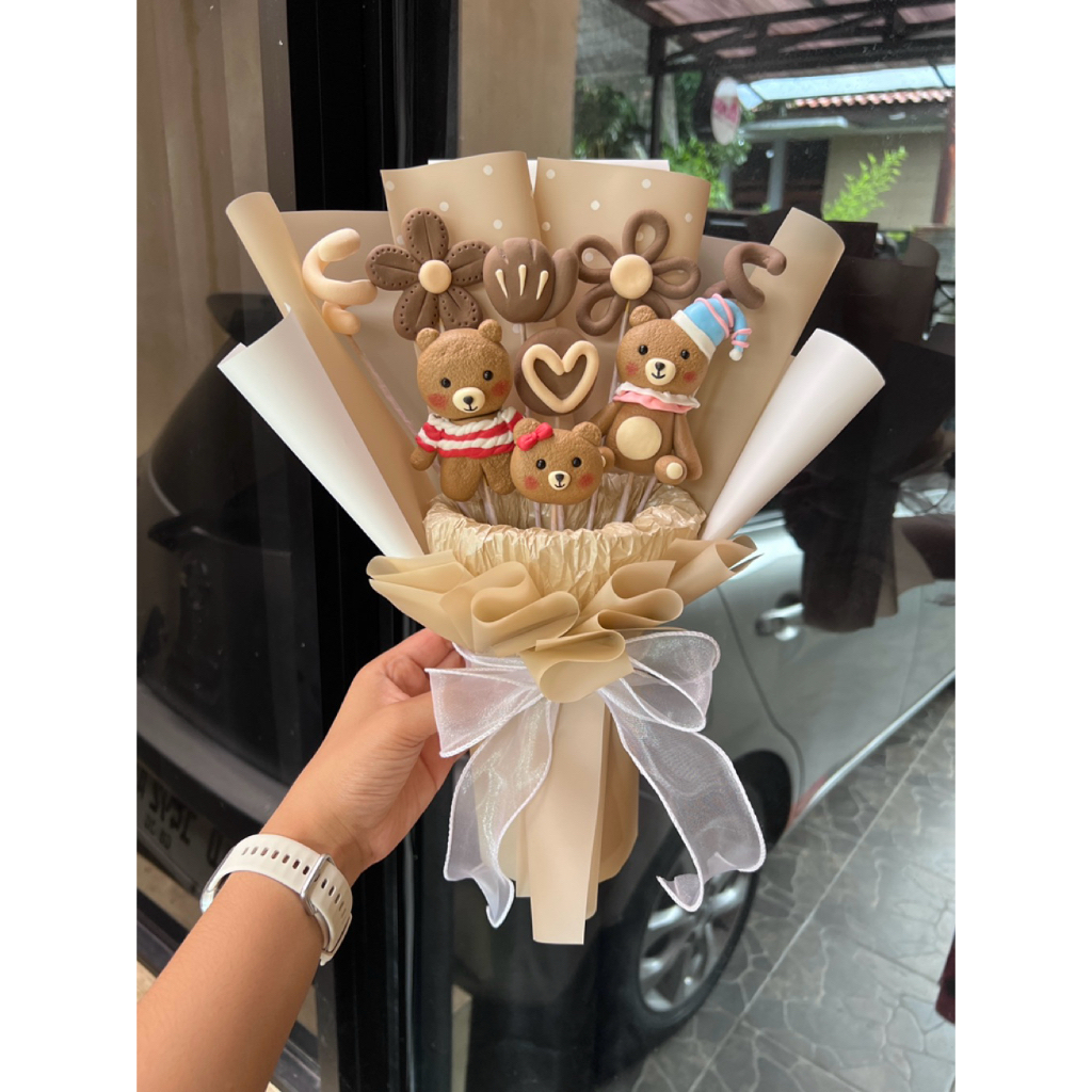 Buket clay | Custom clay bouquet | Buket wisuda | Gift birthday | Clay bouquet flowers | Graduation 