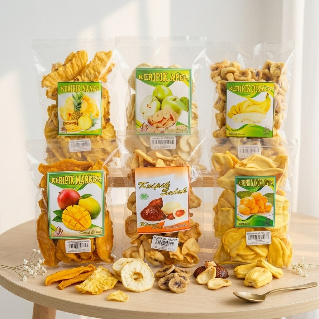 KERIPIK BUAH NANGKA APEL NANAS PISANG SALAK OVEN SUPER ENAK