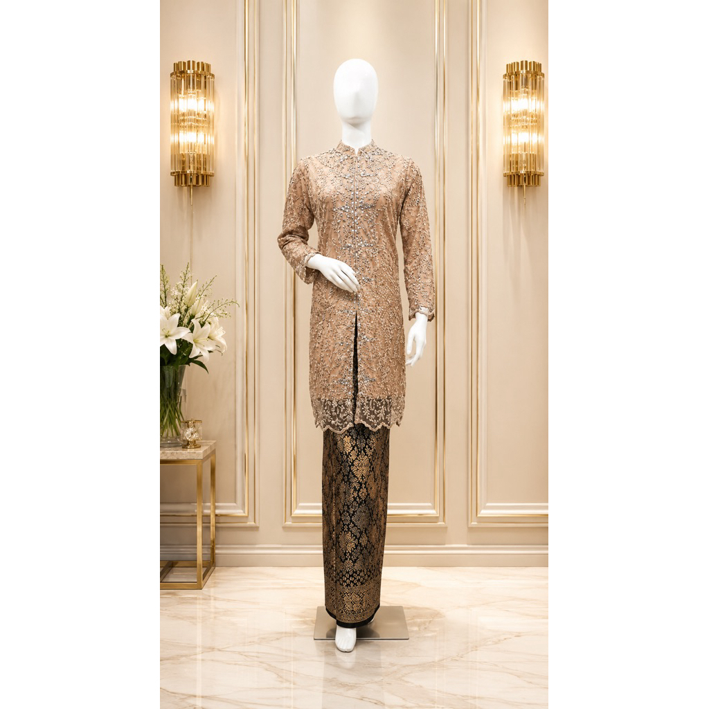 Kebaya Sabira Tile Mewah Kebaya Sabira Tile Payet Premium Set Kebaya Sabira Elegan elegan