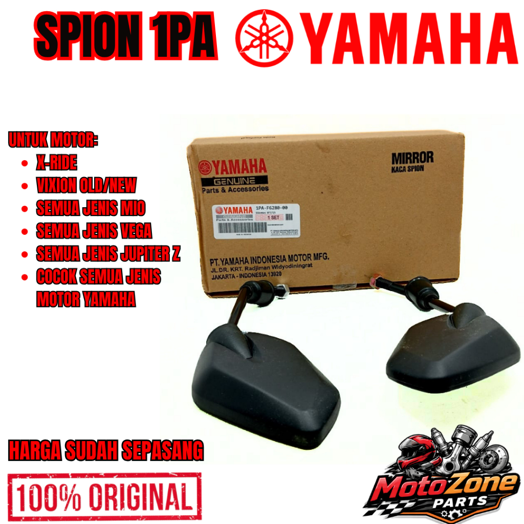 SPION 1PA ORIGINAL YAMAHA YGP MOTOR VIXION,JUPITER Z,MX KING,X RIDE,MIO J ORI KACA SPION ORI 100% .