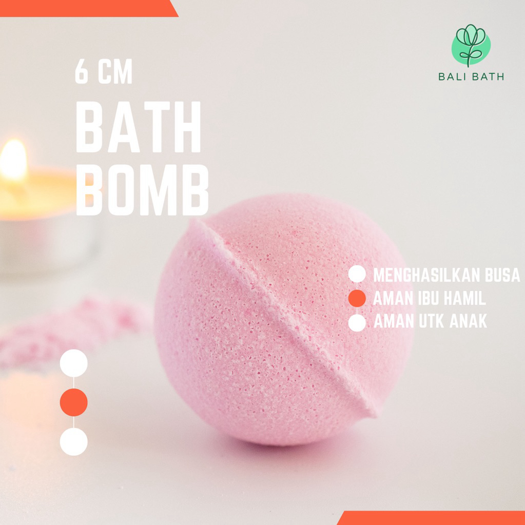 CUCI GUDANG BaliBath Bath Bomb Busa Bubble Bath Bomb Mandi Busa Berendam Relaksasi Besar Diameter