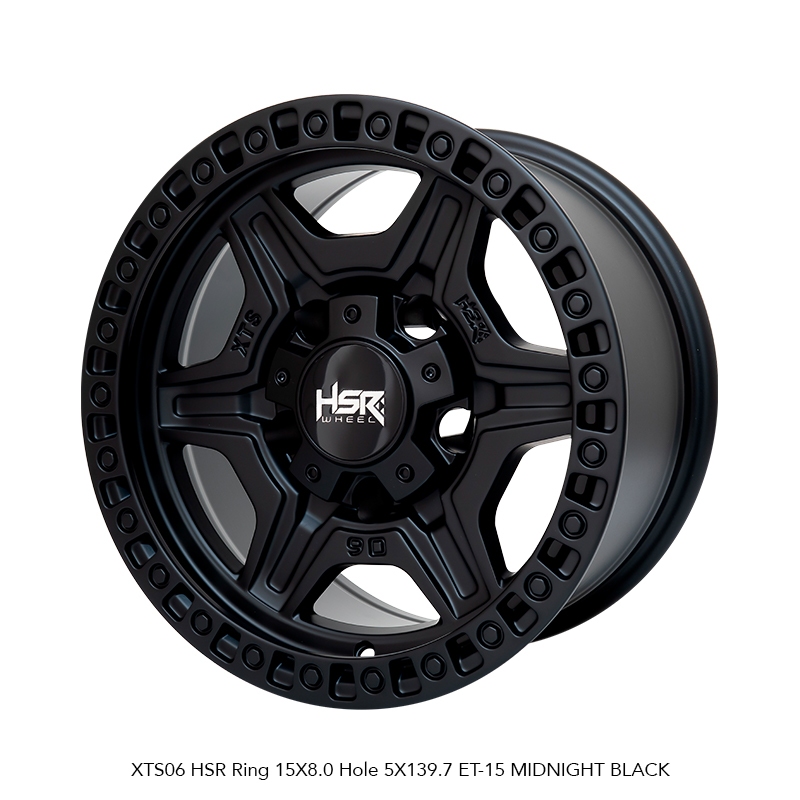 VELG MOBIL R15 HSR XTS06 HSR R15X8 H5X139,7 ET-15 MIDNIGHT BLACK 4 PCS VELG