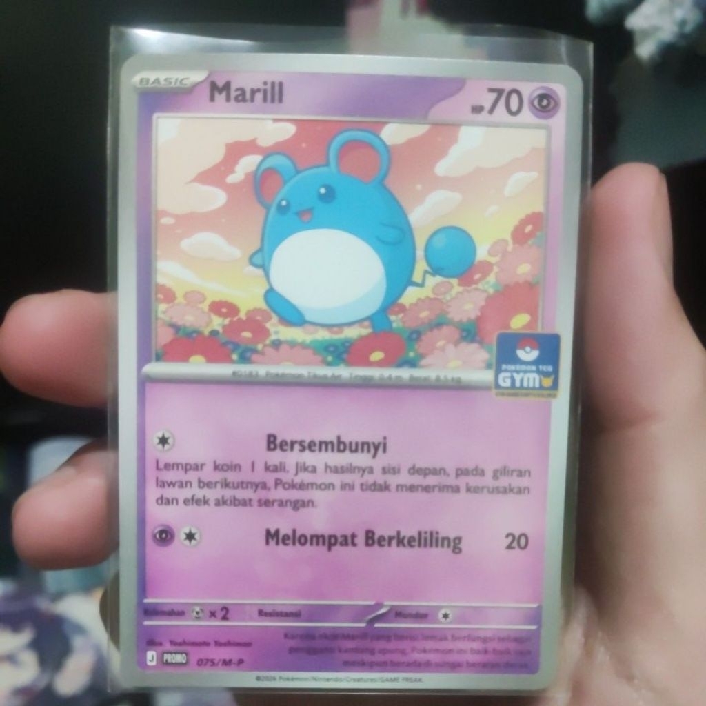 Marill promo gym kartu pokemon tcg indo