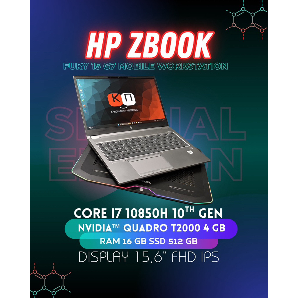 HP ZBOOK Fury 15 G8 i7 11850H Nvidia RTX A3000 6GB RAM 64GB SSD 1TB 17 inch Workstation