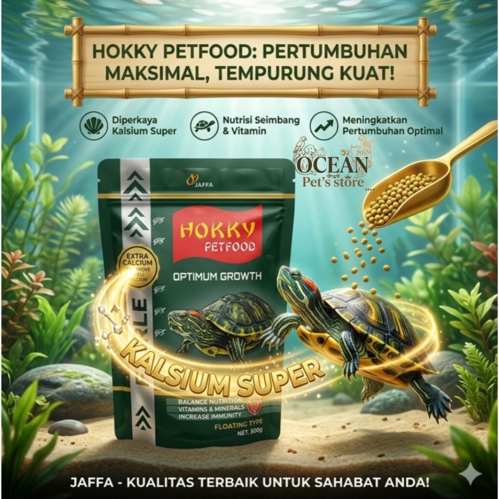 pelet Hokky turtle makanan kura kura hokky kura