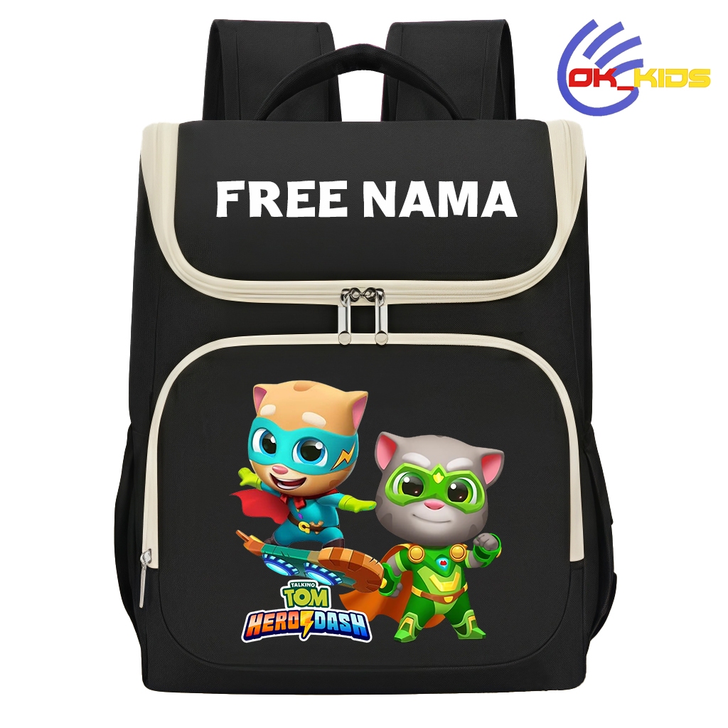 Tas Ransel Anak Talking Tom Hero Dash Custom Nama